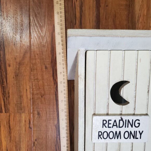 Outhouse Toilet Paper Holder Decoration Storage Cabinet "Reading Room Only" - Picture 11 of 12